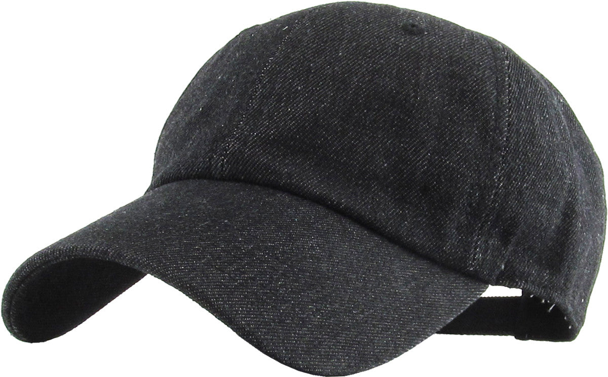 PLAIN BLANK CLASSIC LOW PROFILE COTTON BASEBALL CAP