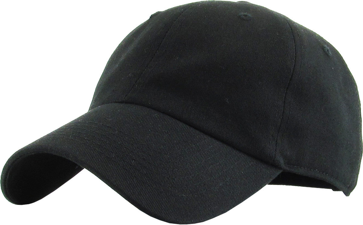 PLAIN BLANK CLASSIC LOW PROFILE COTTON BASEBALL CAP