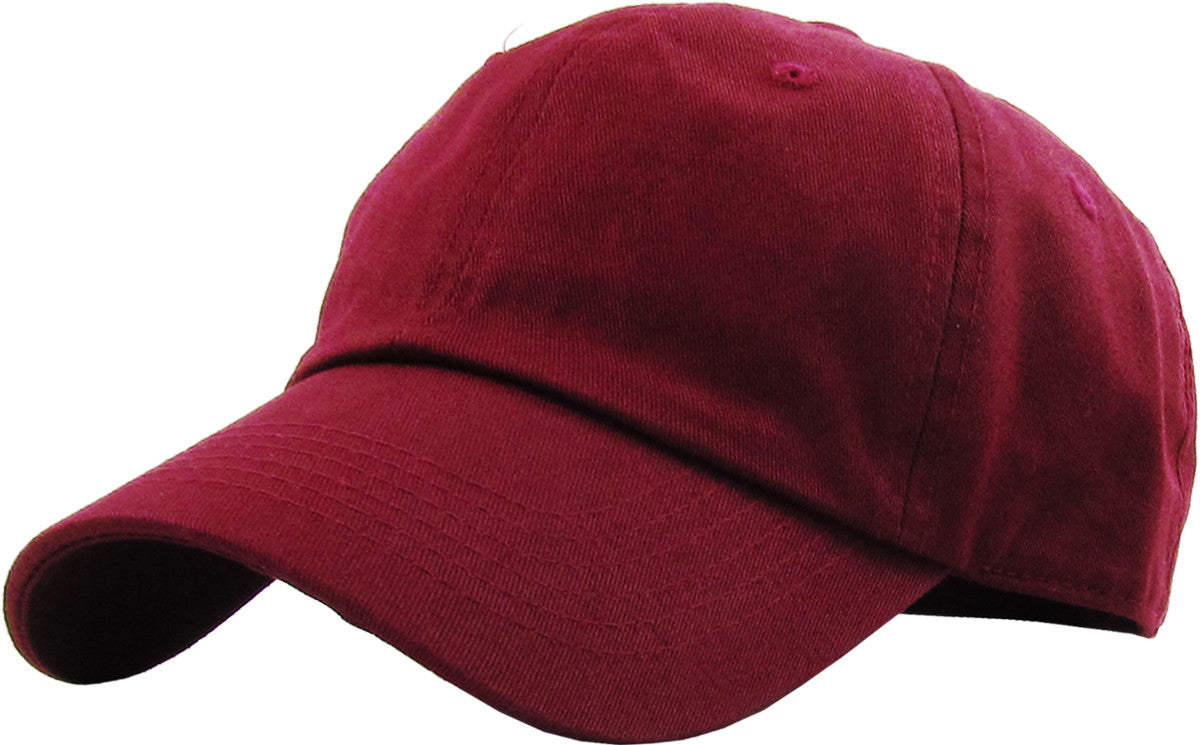 PLAIN BLANK CLASSIC LOW PROFILE COTTON BASEBALL CAP
