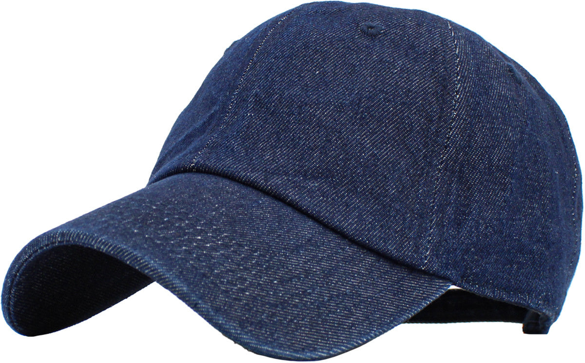 PLAIN BLANK CLASSIC LOW PROFILE COTTON BASEBALL CAP