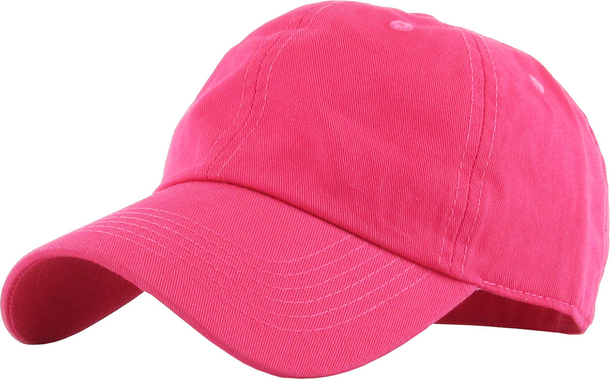 PLAIN BLANK CLASSIC LOW PROFILE COTTON BASEBALL CAP