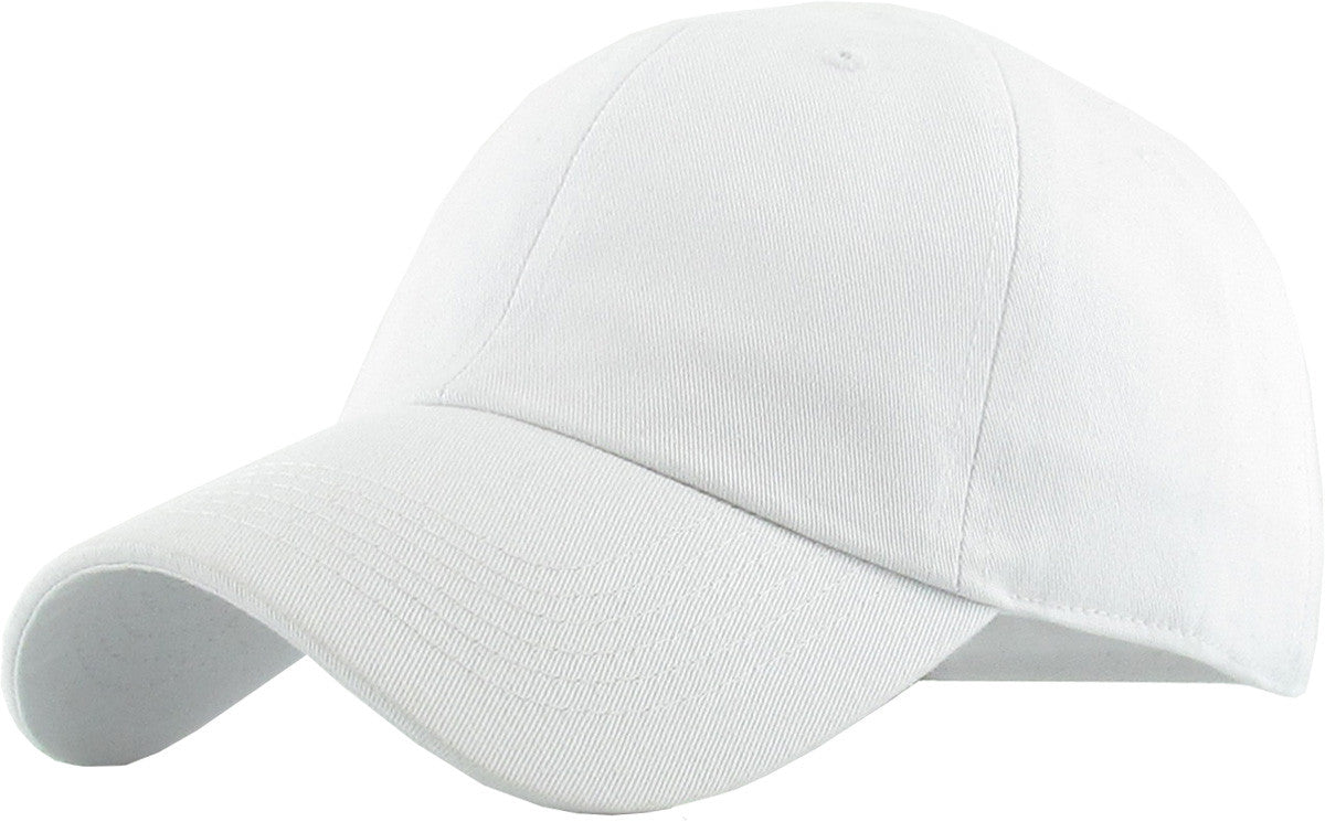 PLAIN BLANK CLASSIC LOW PROFILE COTTON BASEBALL CAP